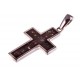 Sidabrinis pakabukas su gintaru "Kryžiukas"